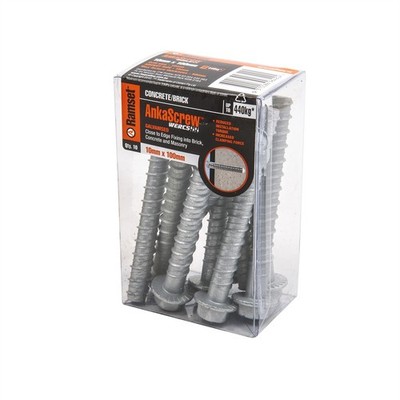 Ramset 10 x 100mm Galvanised AnkaScrew Masonry Anchor - 10 pieces