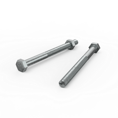 ZENITH M10 x 125mm Zinc Plated Hex Head Bolts and Nuts 5 pcs