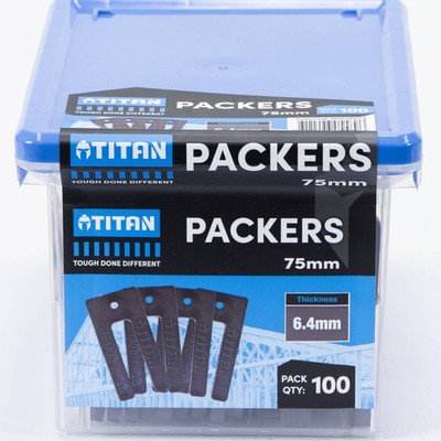 Titan 6.4 x 75mm 100 Piece Grey Window Packers