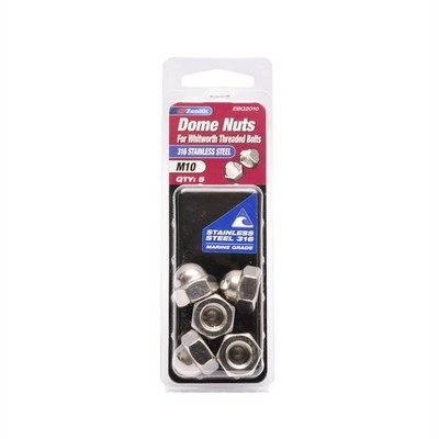 Zenith M10 316 Stainless Steel Dome Nut - 5 pieces