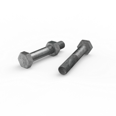 ZENITH M10 x 60mm Hot Dip Galvanised Hex Head Bolts and Nuts 5 pcs