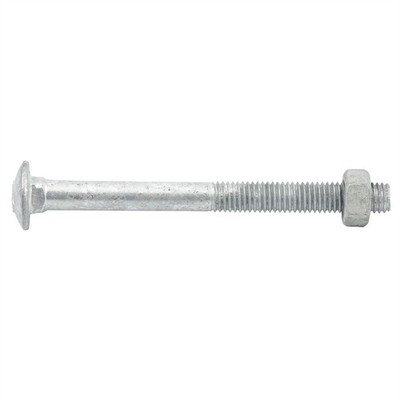 Zenith M8 x 90mm Hot Dipped Galvanised Cup Head Bolt And Nut 10 pcs