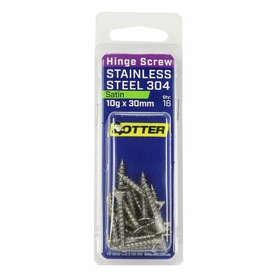 Otter 10 x 30mm Satin Stainless Steel 304 Hinge Screws 2 pcs