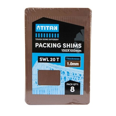 Titan 1 x 150 x 100 mm 8 Piece Brown Shim Packing 2 pcs