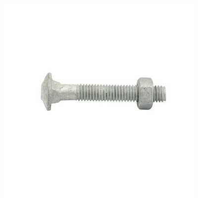Zenith M6 x 40mm Hot Dipped Galvanised Cup Head Bolt And Nut 10 pcs