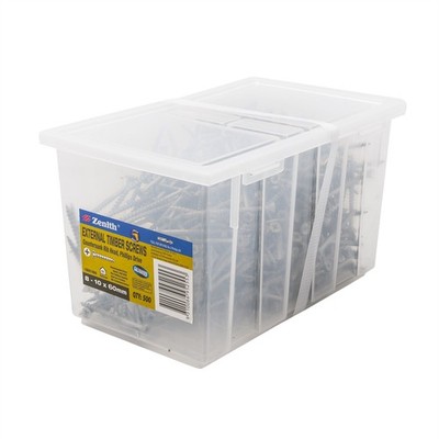 Zenith 8 - 10 x 60mm Galvanised Countersunk Rib Head Timber Screws - 500 pieces