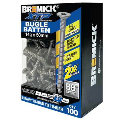 Bremick XTP 14g x 50mm T40 B8 Bugle Batten - 100 pieces