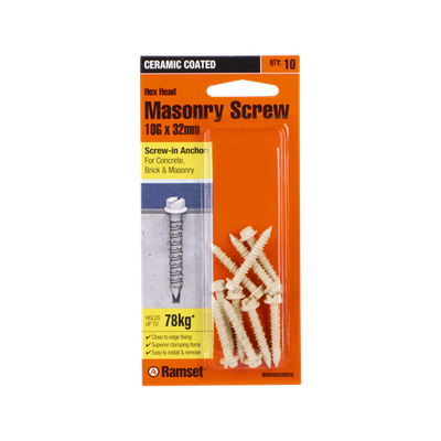 Ramset 10G x 32mm White Ankascrew 2 pcs