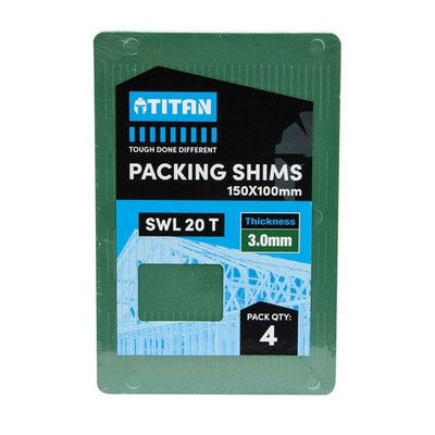 Titan 3 x 150 x 100 mm 4 Piece Green Shim Packing 2 pcs