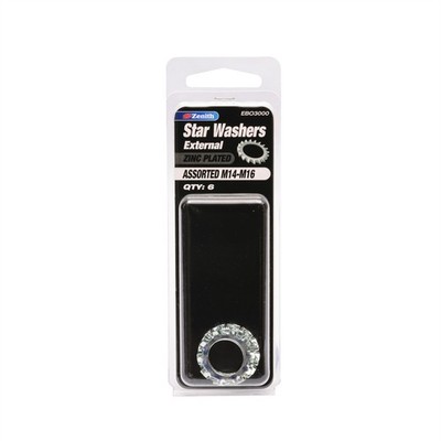 Zenith M14-M16 Zinc Plated Assorted External Star Washer 2 pcs