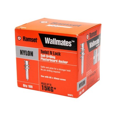 Ramset Twist N Lock Wallmate - 100 pieces