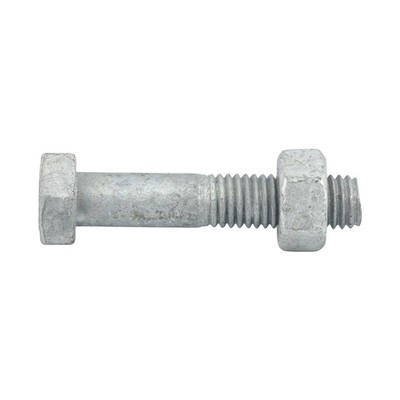 Zenith M10 x 50mm Hot Dipped Galvanised Hex Head Bolt And Nut 5 pcs