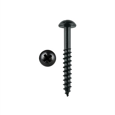 Pinnacle 4.0 x 30mm Black Round Head Timber Screw 4 pcs