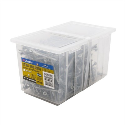 Zenith 10 - 8 x 65mm Galvanised Countersunk Rib Head Timber Screws - 500 pieces