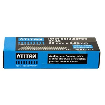 Titan 38 x 3.33 mm Hot Dipped Galvanised Joist Connector Collated Nails - Pack o