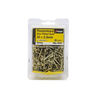 Paslode 30 x 2.8mm 500g Plasterboard Nails - 250 pieces