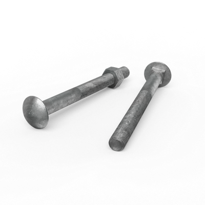 ZENITH M12 x 130mm Hot Dip Galvanised Cup Head Bolts & Nuts 4 pcs