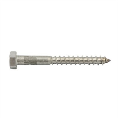Zenith M8 x 75mm Stainless Steel Hex Head Coach Screw 5 pcs