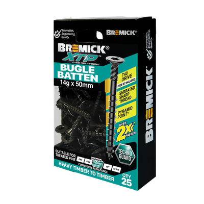 Bremick XTP 14g x 50mm T40 Technoguard Bugle Batten - 25 pieces