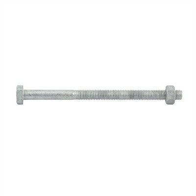 Zenith M8 x 120mm Hot Dipped Galvanised Hex Head Bolt And Nut 5 pcs