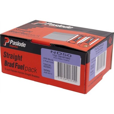 Paslode 45 x 2.0mm Zinc Plated ND Impulse Brad With Fuel - 2000 pieces