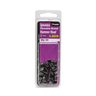 Paslode 4.8 x 2mm Florentine Bronze Hammer Head Upholstery Nails - 35 pieces