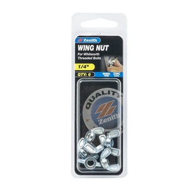 Zenith 1/4" Zinc Plated Wing Nuts 2 pcs