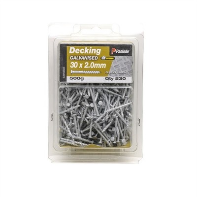 Paslode 30 x 2.0mm 500g Galvanised Griplock Nails - 530 pieces
