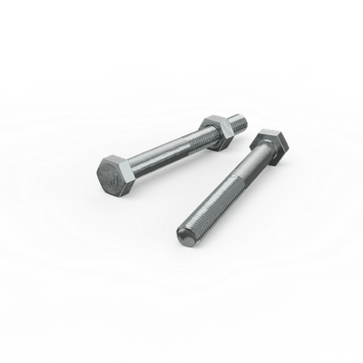 ZENITH M8 x 75mm Zinc Plated Hex Head Bolts and Nuts 10 pcs