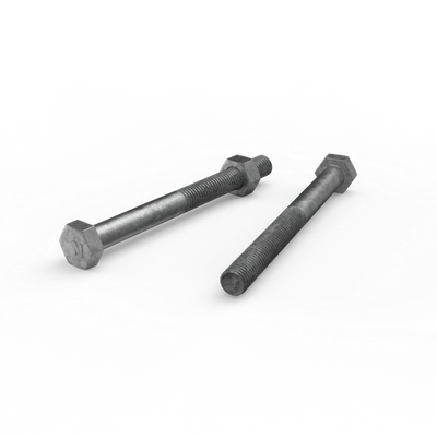 ZENITH M10 x 110mm Hot Dip Galvanised Hex Head Bolts and Nuts 4 pcs