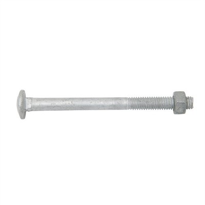 Zenith M6 x 75mm Hot Dipped Galvanised Cup Head Bolt And Nut 10 pcs