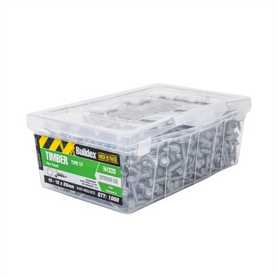 Buildex 10 - 12 x 25mm Climaseal Hex Head Timber Screws - 1000 pieces