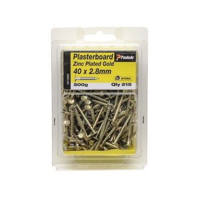 Paslode 40 x 2.5mm 500g Gold Annular Plasterboard Nails - 215 pieces