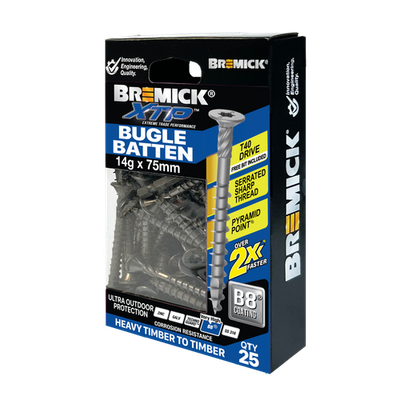 Bremick XTP 14g x 75mm T40 B8 Bugle Batten - 25 pieces