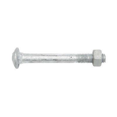 Zenith M8 x 70mm Hot Dipped Galvanised Cup Head Bolt And Nut 10 pcs