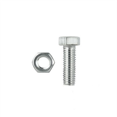 Pinnacle M4 x 25mm Zinc Plated Hex Head Bolts And Nuts 4 pcs