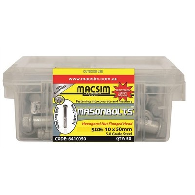 Macsim Fasteners 10 x 50mm Galvanised Sleeve Anchor - 50 Pack(2)More options ava
