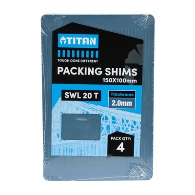 Titan 2 x 150 x 100 mm 4 Piece Blue Shim Packing 2 pcs