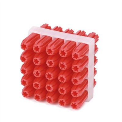 Ramset 6 x 25mm Red Frame Wall Plugs 4 pcs