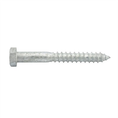 Zenith M8 x 100mm Hot Dipped Galvanised Hex Head Coach Screw 10 pcs
