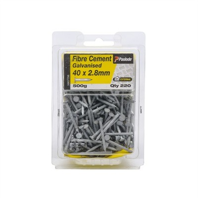 Paslode 40 x 2.8mm 500g Galvanised Fibre Cement Nails - 220 pieces