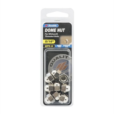 Zenith 5/16" Chrome Plated Dome Nuts 2 pcs