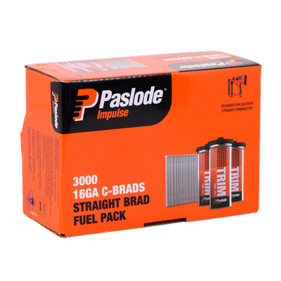 Paslode 50 x 1.6mm C50 Impulse Brad With Fuel - 3000 pieces