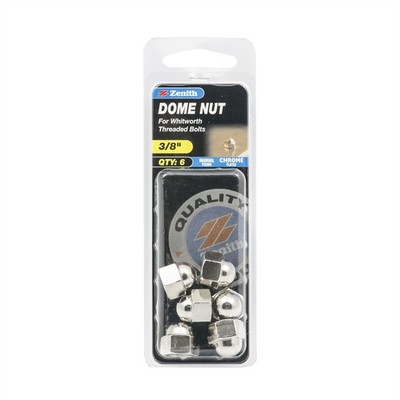Zenith 3/8" Chrome Plated Dome Nuts 2 pcs