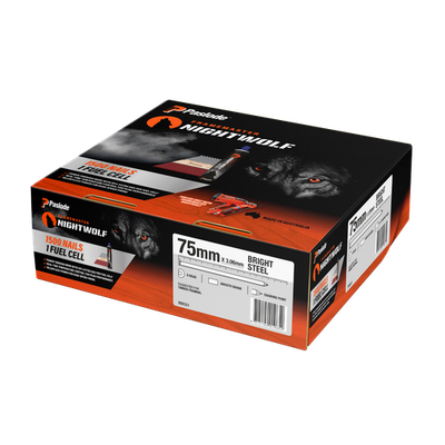 Paslode 75 x 3.06mm NightWolf Bright D-Head Smooth Nail - 1500 pieces