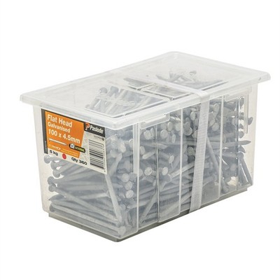 Paslode 100 x 4.5mm 5kg Flat Head Galvanised Nails - 360 pieces