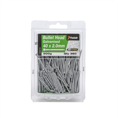 Paslode 40 x 2.0mm 500g Galvanised Bullet Head Nails - 380 pieces