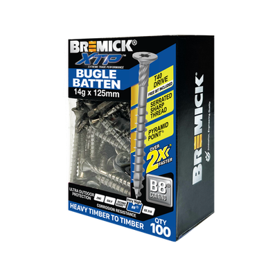 Bremick XTP 14g x 125mm T40 B8 Bugle Batten - 100 pieces