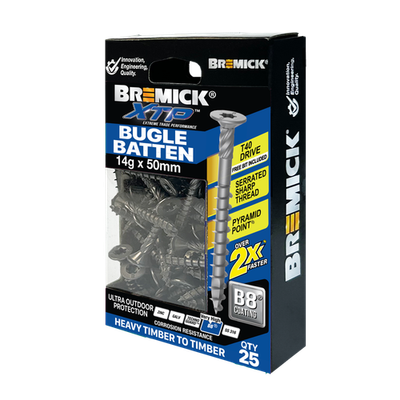 Bremick XTP 14g x 50mm T40 B8 Bugle Batten - 25 pieces