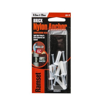 Ramset 6.5 x 25mm Nylon Anchor 2 pcs